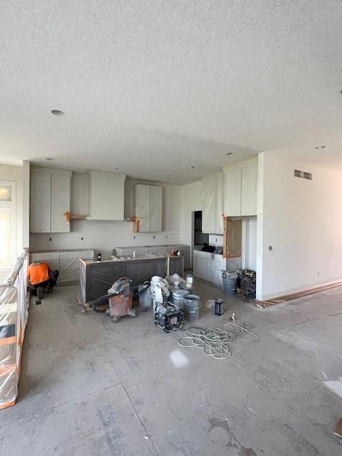 8236 Mahon Ct, Johnston, IA 50131 - kitchen with a textured ceiling and concrete floors