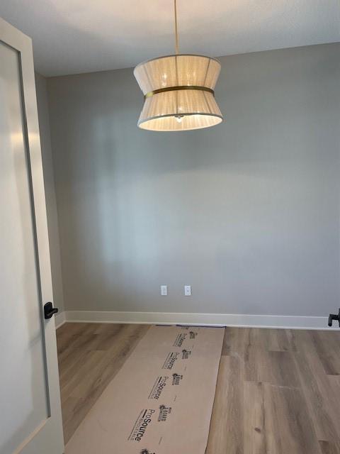 8236 Mahon Ct, Johnston, IA 50131 - spare room featuring wood finished floors and baseboards