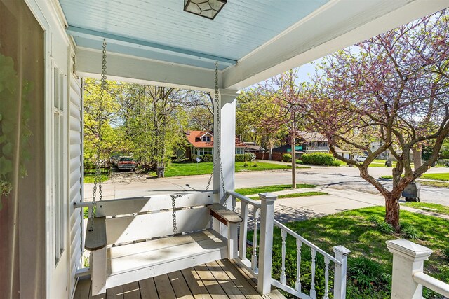 2620 35th St, Des Moines, IA 50310 - deck featuring covered porch