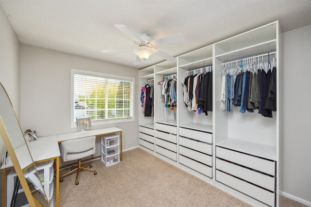 15919 Hawthorn Cir, Clive, IA 50325 - spacious closet with carpet floors and ceiling fan