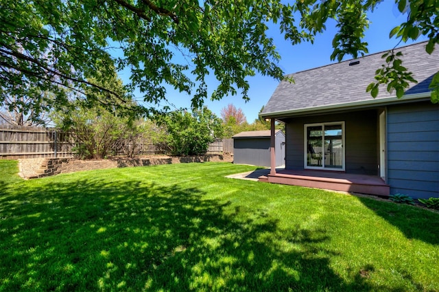15919 Hawthorn Cir, Clive, IA 50325 - view of yard with a deck