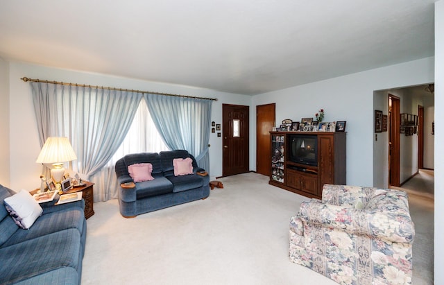 view of carpeted living room