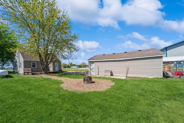 view of grassy yard