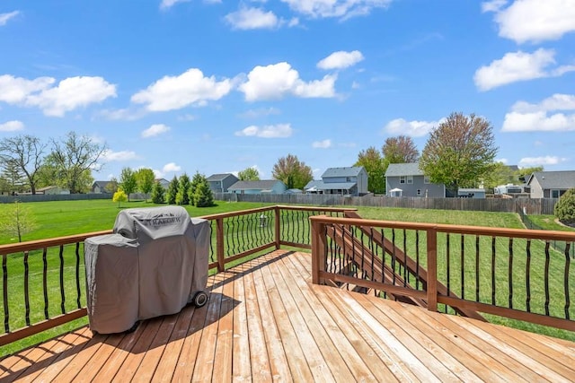 312 Evergreen Dr NW, Bondurant, IA 50035 - wooden terrace with a residential view and a grill