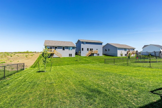 1001 Willow Valley Dr, Norwalk, IA 50211 - view of yard featuring stairway, a wooden deck, and a residential view