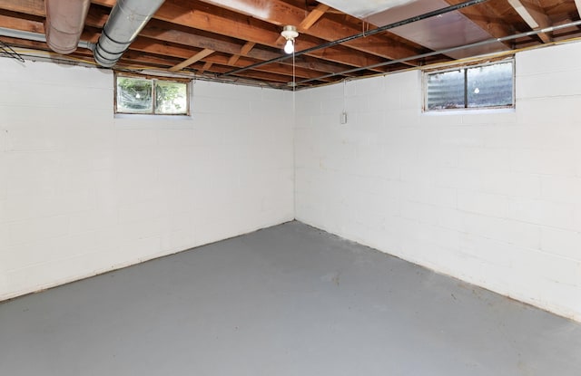 view of basement
