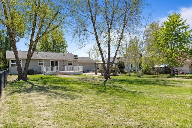 515 Kingman Blvd, Madrid, IA 50156 - view of yard with a wooden deck