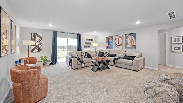 1415 Northview Dr, Waukee, IA 50263 - carpeted living area featuring recessed lighting and baseboards
