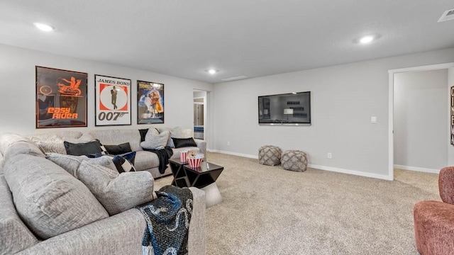1415 Northview Dr, Waukee, IA 50263 - carpeted living area with recessed lighting and baseboards