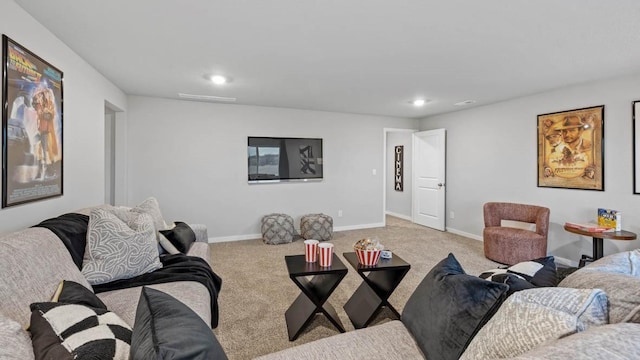 1415 Northview Dr, Waukee, IA 50263 - living room with carpet flooring, baseboards, and recessed lighting