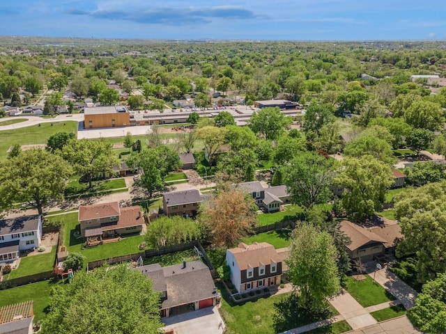 aerial perspective of suburban area