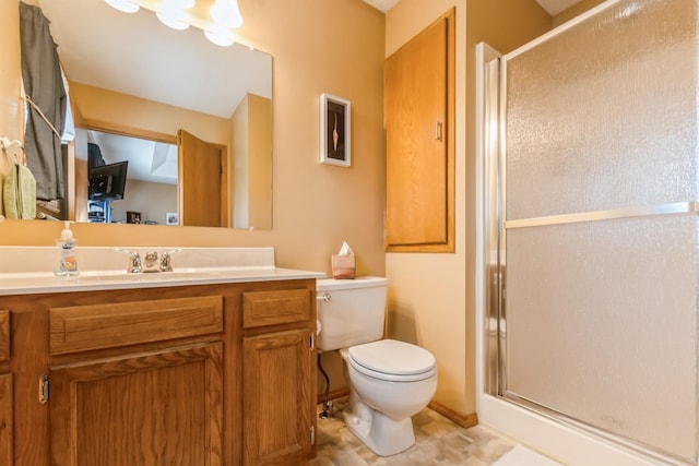 1249 NW 108th Cir, Clive, IA 50325 - full bath featuring a shower stall, toilet, and vanity
