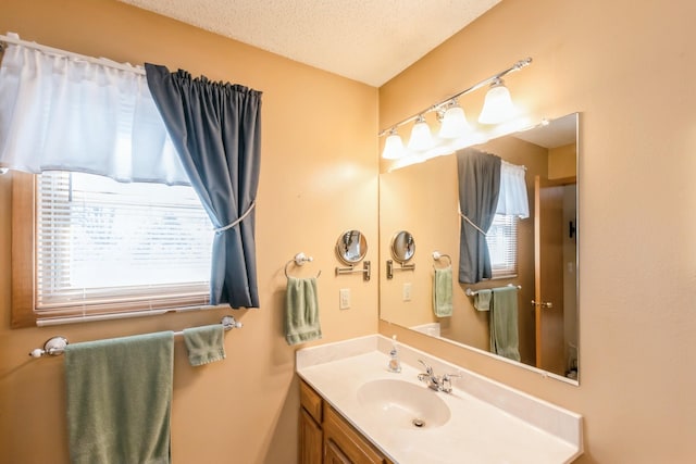 1249 NW 108th Cir, Clive, IA 50325 - bathroom with vanity and a textured ceiling
