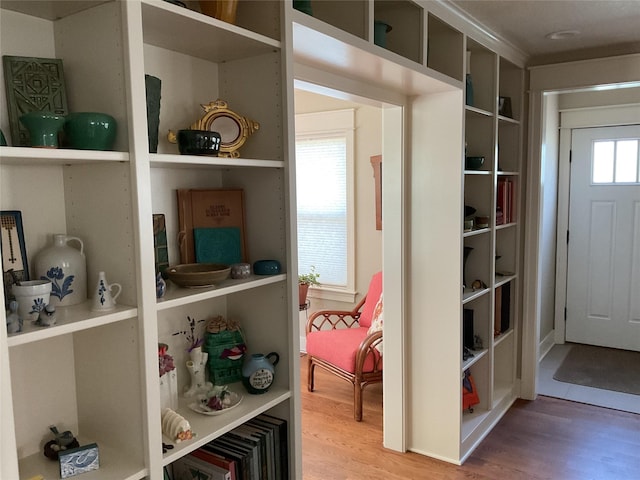 interior space with wood finished floors
