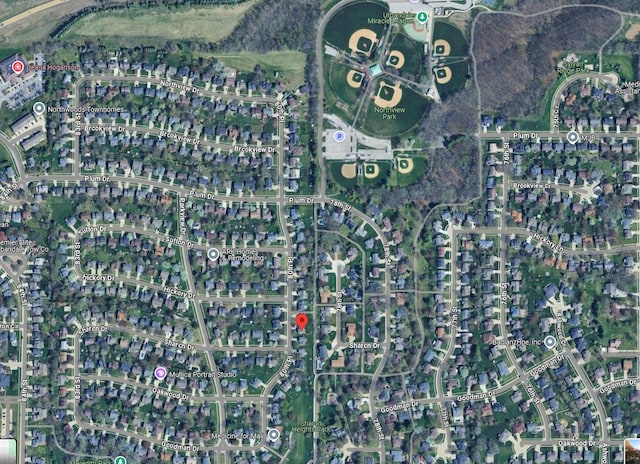 4727 80th Pl, Urbandale, IA 50322 - aerial map of property and surrounding area