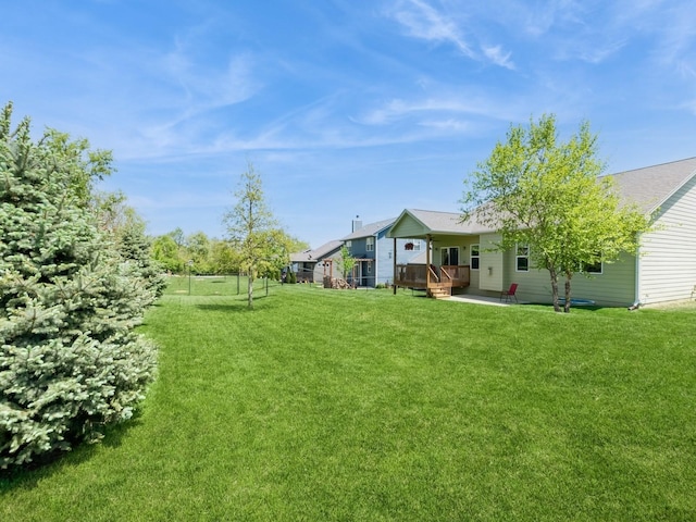 view of grassy yard