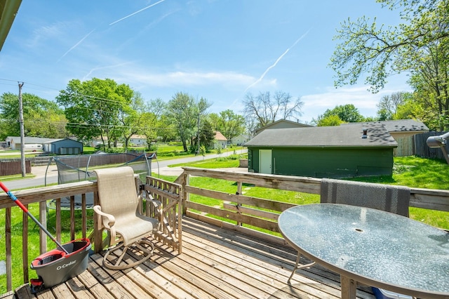 102 Wall Ave, Des Moines, IA 50315 - wooden deck featuring outdoor dining area