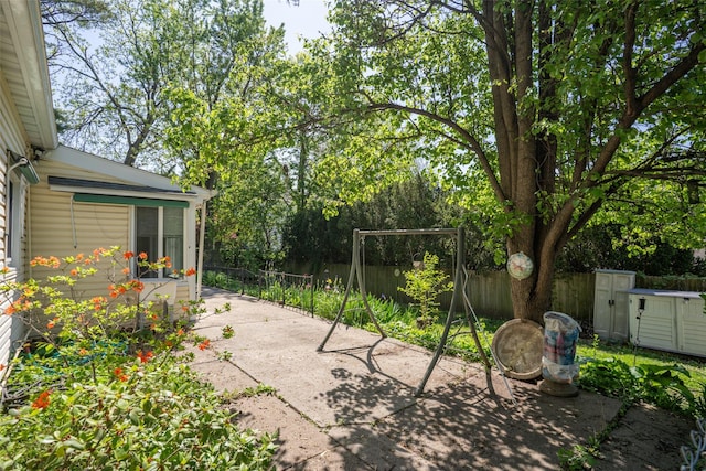 view of patio / terrace with a fenced backyard