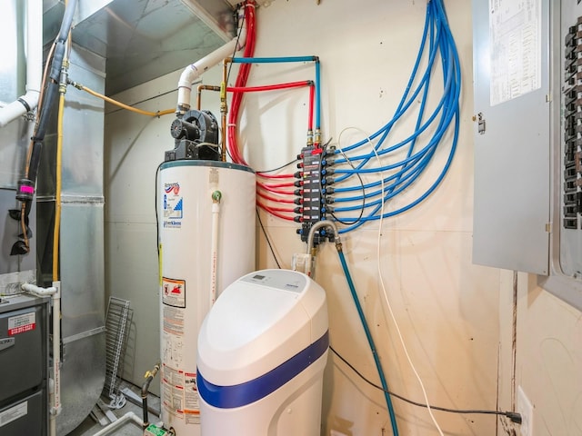 1132 S Goodrich St, Colfax, IA 50054 - utilities featuring water heater, heating unit, and electric panel