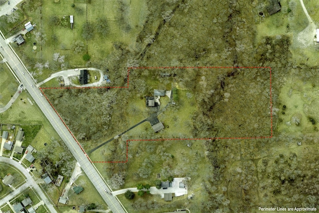 3936 Hubbell Ave, Des Moines, IA 50317 - aerial view of property's location featuring property boundaries highlighted
