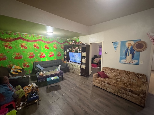 1344 21st St, Des Moines, IA 50311 - rec room featuring wood finished floors