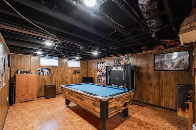 3101 Roblang Ct, Des Moines, IA 50317 - playroom featuring wood walls, billiards, and light flooring