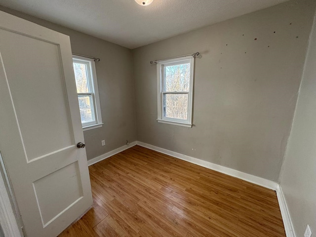619 Palmer Pl, Des Moines, IA 50315 - spare room with healthy amount of natural light, light wood-style floors, baseboards, and a textured ceiling