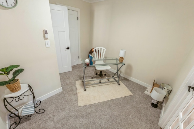 1916 Locust St, West Des Moines, IA 50265 - office space featuring carpet floors, baseboards, and crown molding