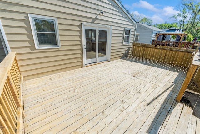 1916 Locust St, West Des Moines, IA 50265 - wooden deck featuring a gazebo