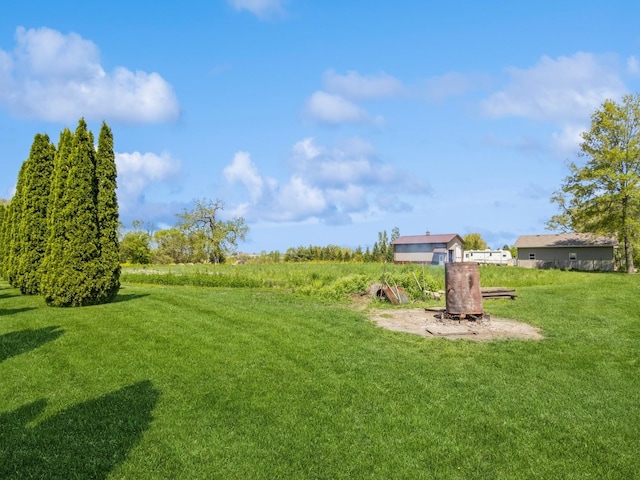 view of grassy yard