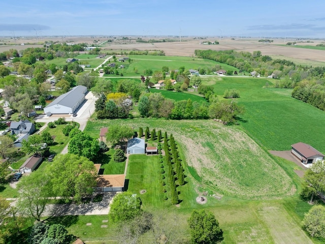 aerial view of sparsely populated area featuring abundant farmland