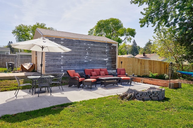view of patio / terrace with outdoor lounge area