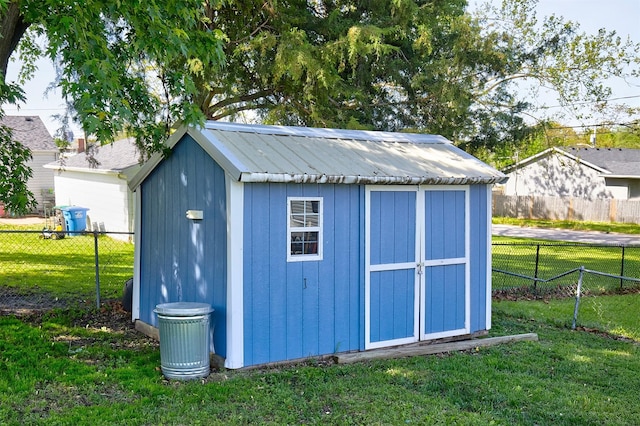view of shed