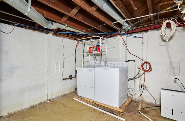 laundry area featuring washer and dryer