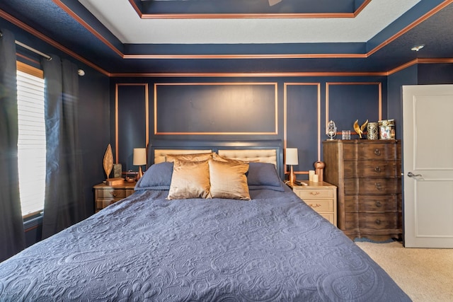3905 NW 4th St, Ankeny, IA 50023 - carpeted bedroom featuring a decorative wall and crown molding