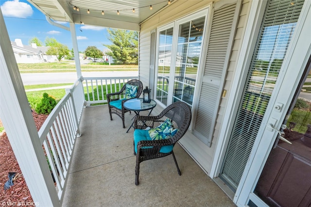 balcony with a porch