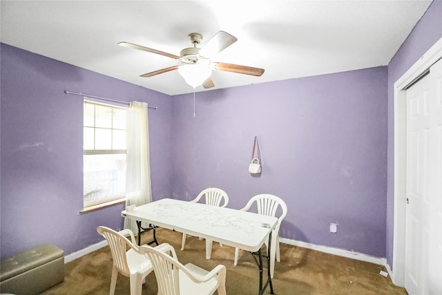1424 Cleveland Ave, Des Moines, IA 50316 - carpeted office space with ceiling fan and baseboards