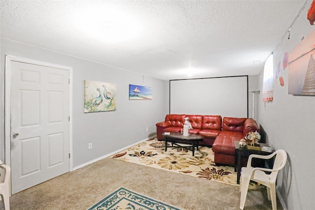 1424 Cleveland Ave, Des Moines, IA 50316 - living area with carpet floors and a textured ceiling