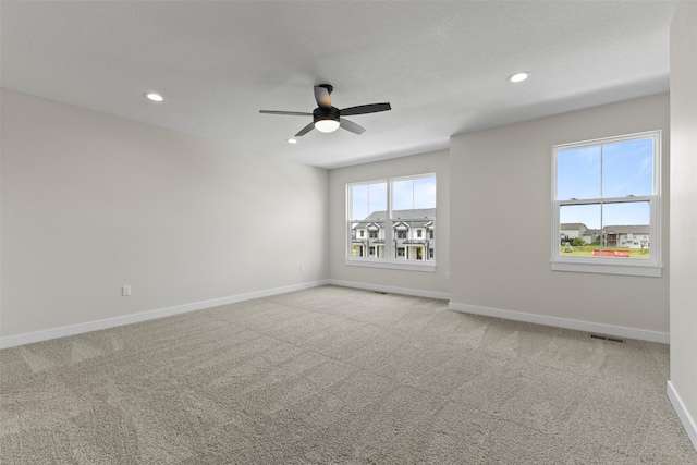 1998 S Warrior Ln, Waukee, IA 50263 - carpeted empty room with ceiling fan, baseboards, and recessed lighting