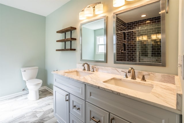 15046 Summit Dr, Clive, IA 50325 - bathroom featuring double vanity and tiled shower