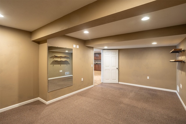 15046 Summit Dr, Clive, IA 50325 - finished below grade area with recessed lighting and carpet flooring