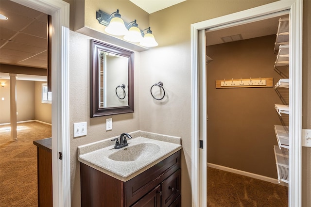 15046 Summit Dr, Clive, IA 50325 - bathroom with vanity and baseboards