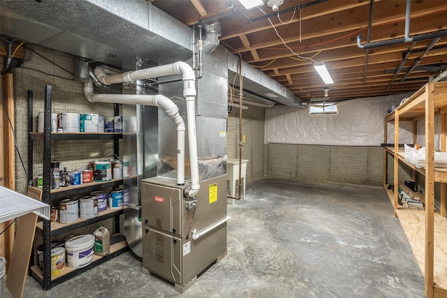 15046 Summit Dr, Clive, IA 50325 - unfinished basement with heating unit