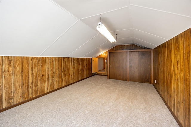 10476 Ricardo Rd, Clive, IA 50325 - bonus room with wood walls, carpet floors, and lofted ceiling