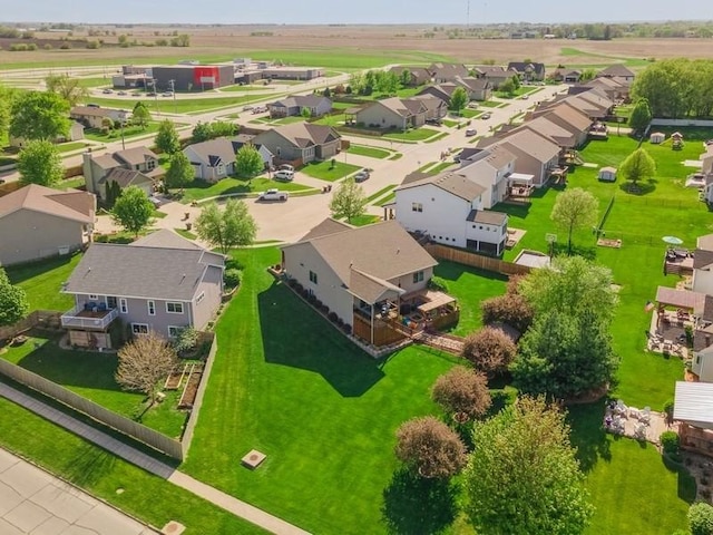 aerial view of residential area