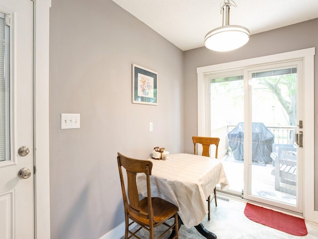 dining area with baseboards