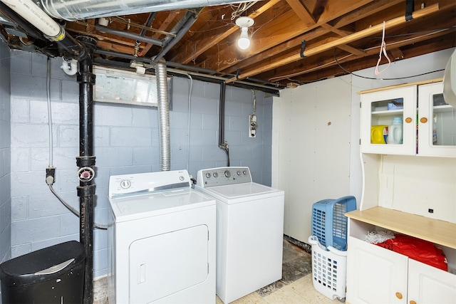laundry area with washing machine and clothes dryer