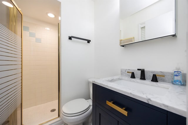 1667 NW 93rd Ct, Clive, IA 50325 - full bathroom featuring a stall shower, toilet, and vanity