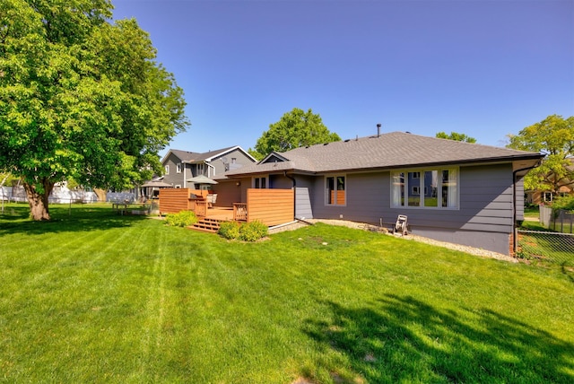 10760 Elmcrest Dr, Clive, IA 50325 - back of house with a wooden deck
