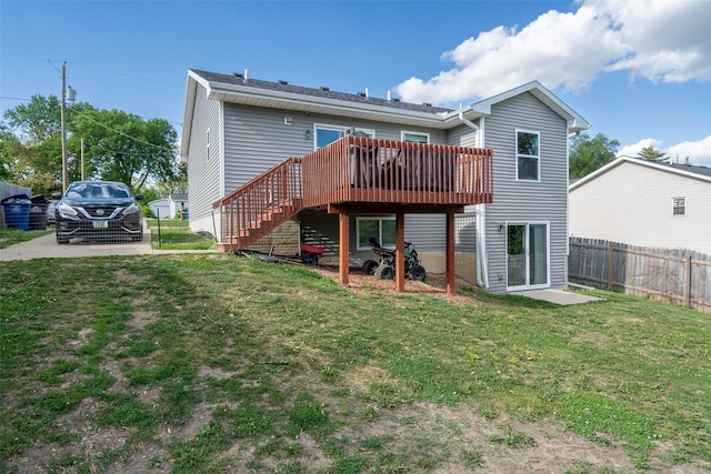 208 Mckinley Ave, Des Moines, IA 50315 - back of house with a deck and stairs